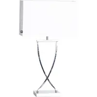 By Rydens Bordslampa Omega, Förkromad / silver, Vardagsrum / matsal, Textil / tyger / siden, Modern, Bordslampa
