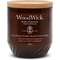 Woodwick WW ReNew Medium doftljus - Cherry Blossom & Vanilla