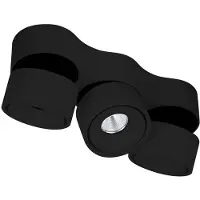Arcchio LED taklampa Rotari , dimbar, Svart, Vardagsrum / matsal, Aluminium / grå / zink, Modern, LED-taklampa