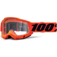 100% ACCURI 2 orange glasögon (genomskinlig Anti-Fog-ruta, LT 88%-92%)