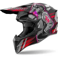 Airoh Wraaap Cyber Matt/Svart/Röd/Grå/Antracit M Unisex sort