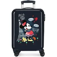 Joumma for girl. 315172C Cabin Suitcase Minnie Around the World Paris navy -38x55x20cm (OSFA), Blue, Casual, Synthetic, ABS / Polycarbo