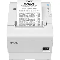 Epson TM T88VII (111) - Kvittoskrivare - termisk linje - Rulle (7,95 cm) - 180 x 180 dpi - upp till 500 mm/sek - USB 2.0, USB 2.0-värd, LAN, seriell - kniv - vit
