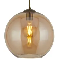 Searchlight Glas pendellampa Balls, dimbar, Creme / bärnsten, Vardagsrum / matsal, Glas, Modern, Pendellampa