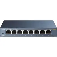 TP-LINK TL-SG108 8-port Metal Gigabit Switch - Switch - ohanterad - 8 x 10/100/1000 - skrivbordsmodell