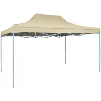 vidaXL Pop-Up hopfällbart partytält 3x4,5 m gräddvit