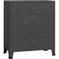 vidaXL Industrilådskåp Antracit 78x40x93 cm Metall
