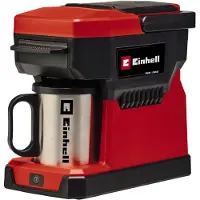 Einhell TE-CF 18 Li-Solo, Droppande kaffebryggare, 0,24 l, Kaffekuddar, Svart, Röd - SOLO