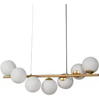 LUCANDE Glas pendellampa Isandro , dimbar, Mässing / guld, Vardagsrum / matsal, Glas, Design, Pendellampa