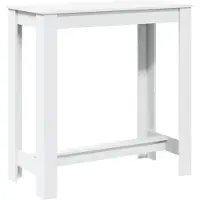 vidaXL Barbord vit 102x50x103,5 cm konstruerat trä