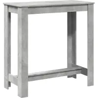 vidaXL Barbord betongrå 102x50x103,5 cm