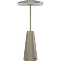 Eglo LED-batterilampa Piccola, bronsfärgad, höjd 28 cm, IP54 dimbar, Brun / mässing, Vardagsrum / matsal, Metall, Modern