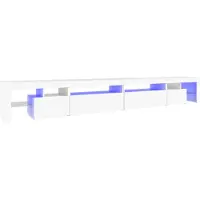 vidaXL Tv-bänk med LED-belysning vit 290x36,5x40 cm