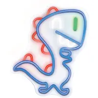 Forever Juldekoration TelForceOne Neon PLEXI LED JURASSIC BABY DINO blå FLNJ01
