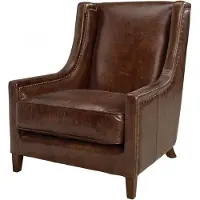 Artwood AW44 skinnfåtölj vintage cigar