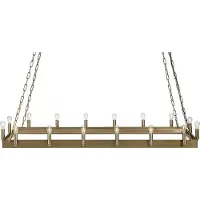 Artwood Crown Rectangular taklampa antik mässing