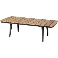 Cinas Rio soffbord Grå aluminium/teak 120 x 60 cm