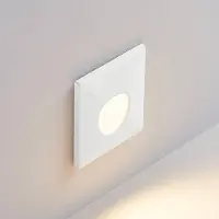 Molto Luce LED-inbyggnadslampa Wall 68 R Sina IP44 SQ, vit, CCT 68R, dimbar, Vitt / opal, Aluminium / grå / zink, Modern, Vägglampa utomhus
