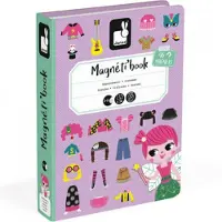 Janod Magneti'Book Magnetleksak Kläder Rosa 46 Bitar Janod