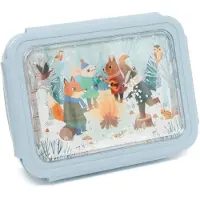 Petit Monkey Matlåda - Bento - 1,45 L - Brasa Animals White sid - - One Size - Matlåda
