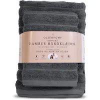 Olsen Home - Bambuhanddukar - 4-pack 70X140cm + 50X70cm kolgrå