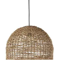 PR Home Utomhushänglampa Cebu, Lampakanay, Ø 57 cm, stickkontakt, IP44 Cebu, Ljust trä