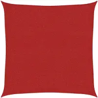 vidaXL Solsegel 160 g/m² röd 3,6x3,6 m HDPE