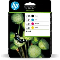 HP Bläck 934/935 Original 4-pack Svart, Cyan, Gul, Magenta 6ZC72AE