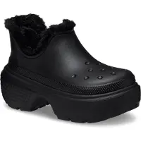 Crocs Stomp Fodrad Shorty Dam Svarta Kängor