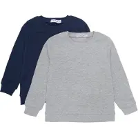 Minymo Tröja - 2-pack - Gråmelerad - - 6 år (116) - Sweatshirt