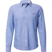 Levi's Skjorta 'Battery Housemark Slim Fit Shirt' blåmelerad / röd