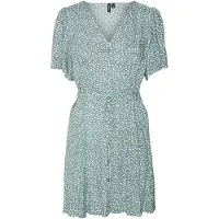 Vero Moda Skjortklänning 'VMAlba' pastellgrön / vit