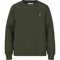 Name it Sweatshirt 'NKMVimo' mörkgrön / vit