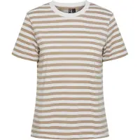 Pieces T-shirt 'PCRia' brun / vit