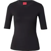 HUGO för kvinnor. 50515019 Darnelia T-shirt svart (S), Casual, Polyester, Kort ärm