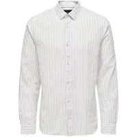 Only & Sons Skjorta 'Caiden' ljusgrå / vit