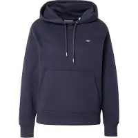 Gant för kvinnor. 4201413 Shield hoodie marinblå (M), Casual, Bomull, Marino