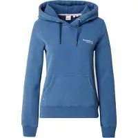 Superdry för kvinnor. W2012180A Essential Logo sweatshirt blå (M), Casual, Bomull, Lång ärm
