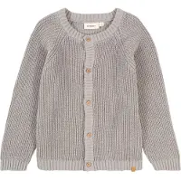 Lil´ Atelier Lil' Atelier Cardigan - Stickad - Noos - NmnEmlen - Kalksten - - 6 år (116) - Cardigan