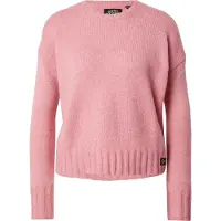Superdry för kvinnor. W6110567A Essential tröja rosa (XL), Casual, Akryl