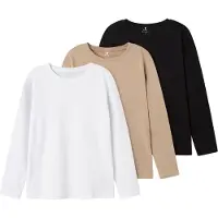 Name it T-shirt 'NKMVobbo' greige / svart / vit