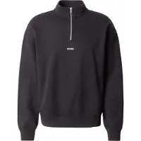 HUGO Relaxed-fit cotton sweatshirt with zip neck