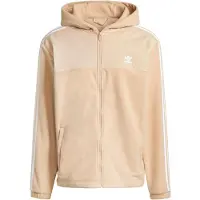 Adidas Originals Adicolor 3 Stripes Teddy Fleece Sweatshirt Med Dragkedja