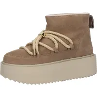INUIKII för kvinnor. 1001.006.0012 Läderstövlar Classic Low Platform beige (40), Hud, 3 till 5 cm, Nyckelband, Casual