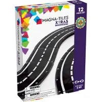 Magna-Tiles Magnetset - XTRAS Roads - 12 Delar - - One Size - Magnetiska leksaker