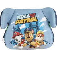 TECHSALES Tataway Siège auto rehausseur Paw Patrol i-Size ECE R129 pour enfants 125-150 cm, graphismes Chase, Rubble et Marshall, fond bleu