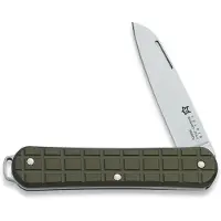 FOX Vulpis FX-VPGP130-MG Polished N690Co, Grenade Pattern Military Green Aluminium, pocket knife