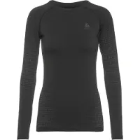 Odlo Performance Warm BL Top Crew Neck L/S dam termoaktiv tröja - grafitgrå storlek: m