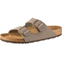 Birkenstock - Sandaler och flip-flops - Arizona Birkibuc Regular Stone för Unisex - Storlek 45 - Grå