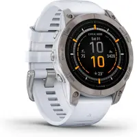 Garmin - Cardio klockor - Epix Pro Gen2 Sapphire Edition 47mm, Titane, Silver / Blanc för Unisex - Vit